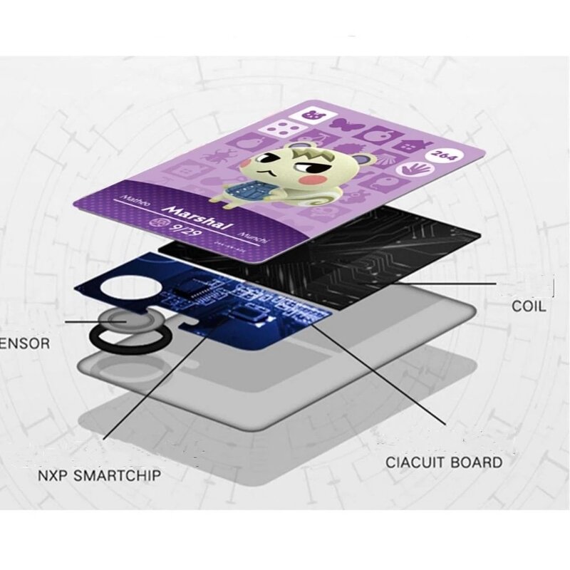Ntag215 بطاقة NFC ورقة الحيوان معبر قفل سلسلة 5 amiibo أقفال بطاقة acnh آفاق جديدة أنخا ورقة جديدة 001-448 بطاقة