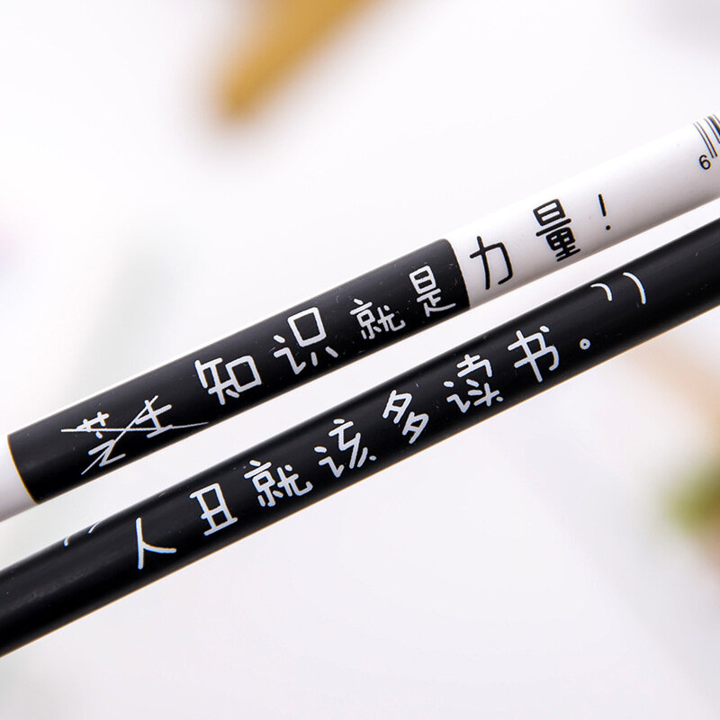 جديد طالب الإبداعية نص شخصية أسود 0.38 مللي متر هلام القلم Xueba Xue الخبث قلم خاص مدرسة فحص اللوازم المكتبية #5