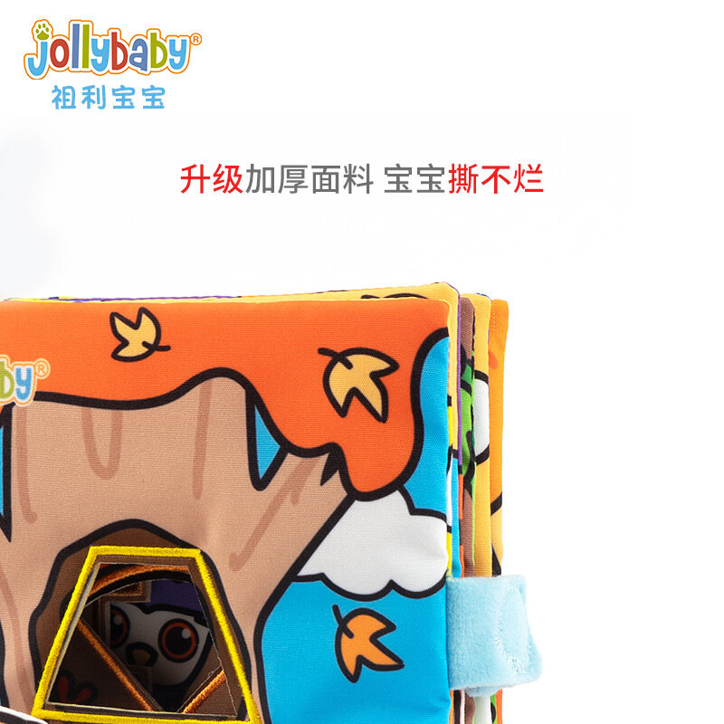 Jollybaby حفرة القماش كتاب الطفل التعليم المبكر الطفل القماش كتاب ممزق الطفل 0-1 سنة اللعب اللغز