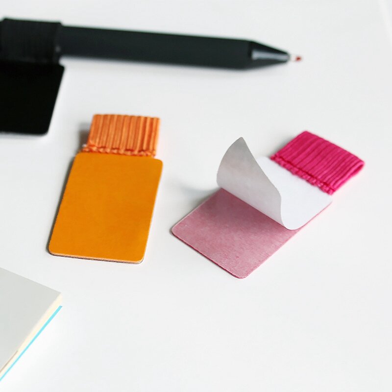 10 قطعة ذاتية اللصق مختلط لون القلم الحلقات حامل قلم مرنة مستطيلة لأجهزة الكمبيوتر المحمولة ، أقراص ، يوميات ، التقويمات