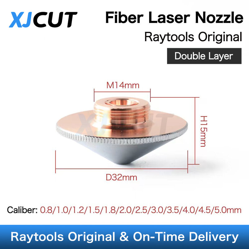 XJCUT raytool الأصلي الألياف الليزر فوهة Dia.32mm عيار 0.8-5.0 مللي متر طبقة واحدة/طبقات مزدوجة لرؤوس القطع بالليزر الألياف