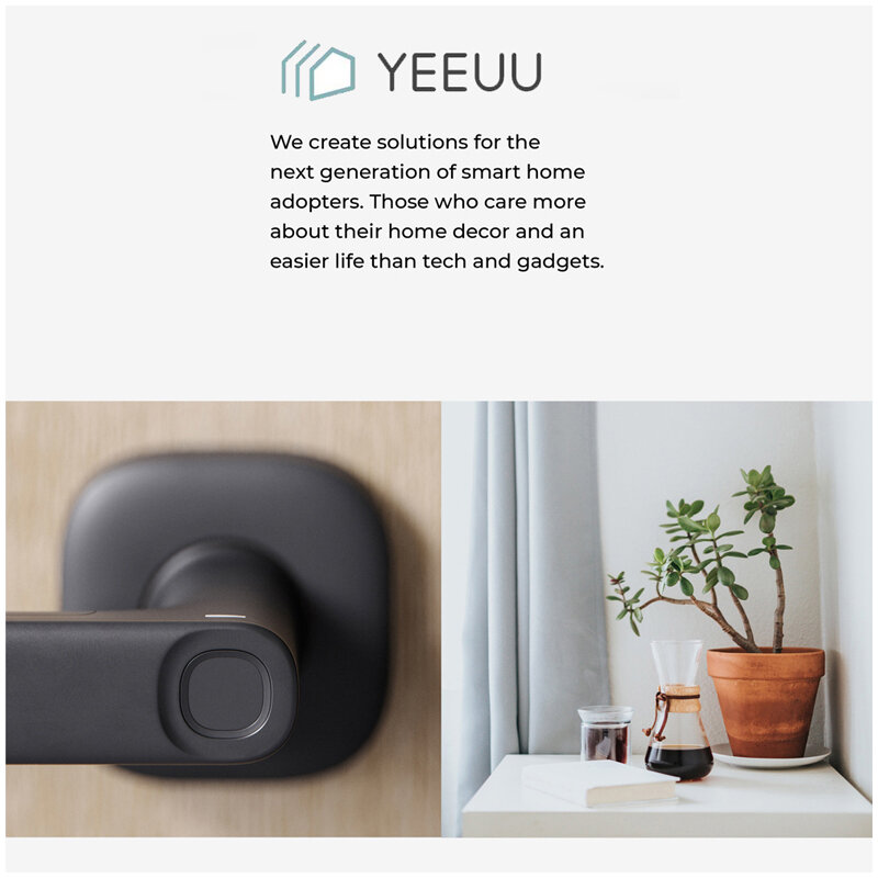 Tuya قفل الذكية YEEUU R2 الذكية مقبض طويل قفل الباب بصمة/NEC بطاقة/التطبيق المحمول مع قفل دعم تويا/اليكسا/جوجل الرئيسية