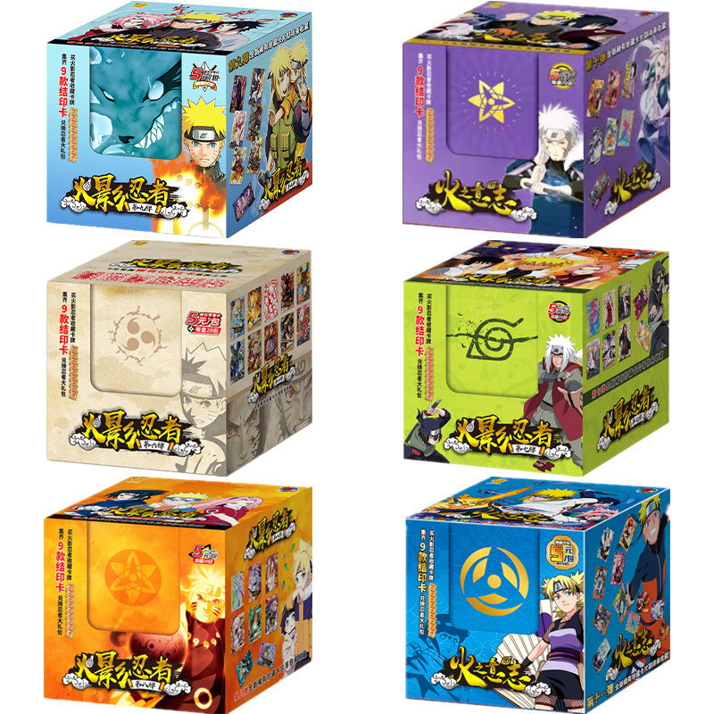 أصليّ أنيمي ناروتو ساسوكي Uzumaki Uchiha مجموعة بطاقات نادرة صندوق لعبة هواية مقتنيات بطاقات للأطفال هدايا عيد الميلاد اللعب