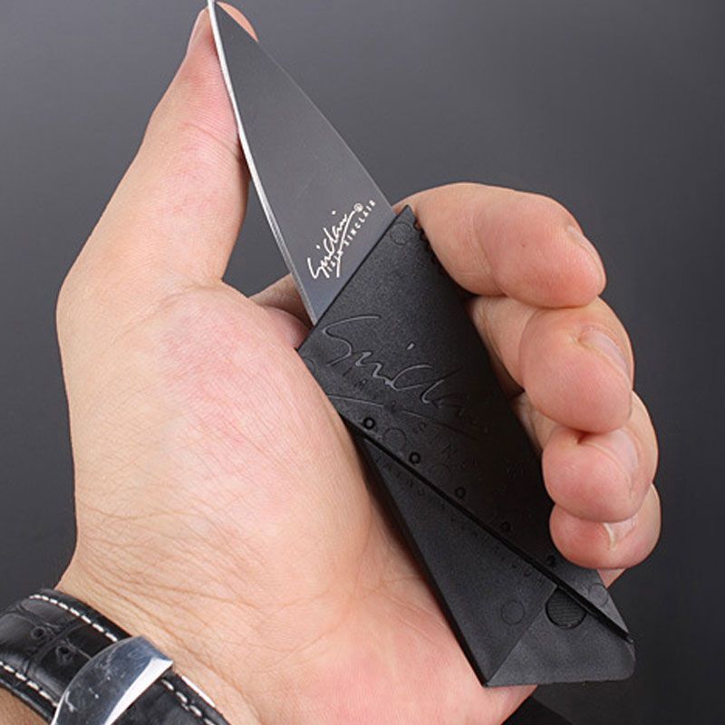 في الهواء الطلق بقاء التخييم زائد الصلب بطاقة الائتمان سكين متعددة الوظائف للطي التكتيكية الفاكهة أداة بطاقة سكين/بدون شعار