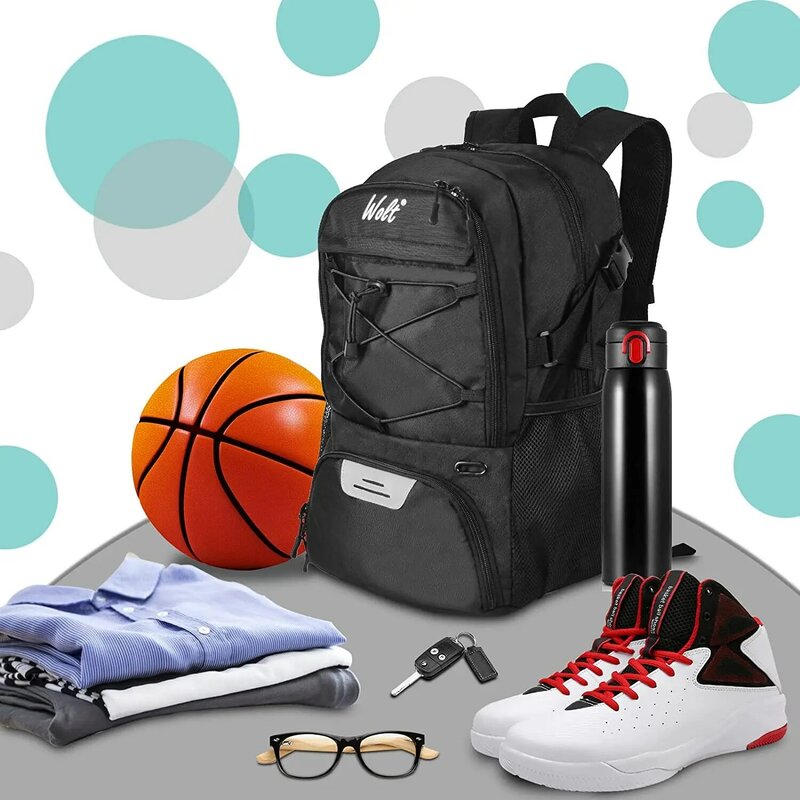 حقيبة ظهر كرة السلة مقاومة للماء تستخدم على نطاق واسع حقيبة رياضية مقاومة للاهتراء حقيبة ظهر مصممة بأحبال رفيعة