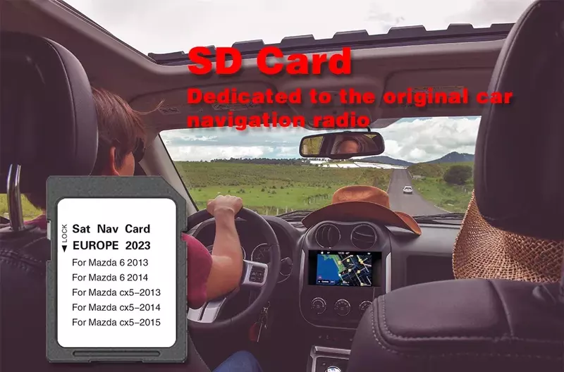 بطاقات خريطة SD لمازدا CX-5 2013 2014 2015 ، 8GB ملحقات بطاقة الملاحة لتحديد المواقع ، والتسليم السريع ، وأوروبا ، والمملكة المتحدة ، سات نافي 2023