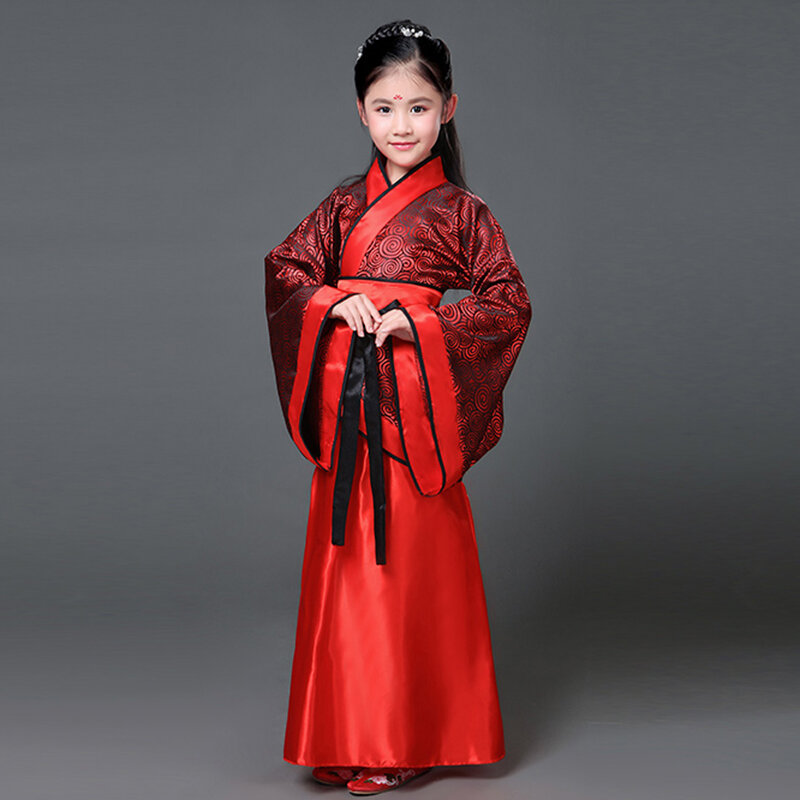 السيدات الصينية السنة الجديدة Hanfu فستان طفل الكبار النساء راقصة زي Kleding خمر الملابس للفتيات Karneval