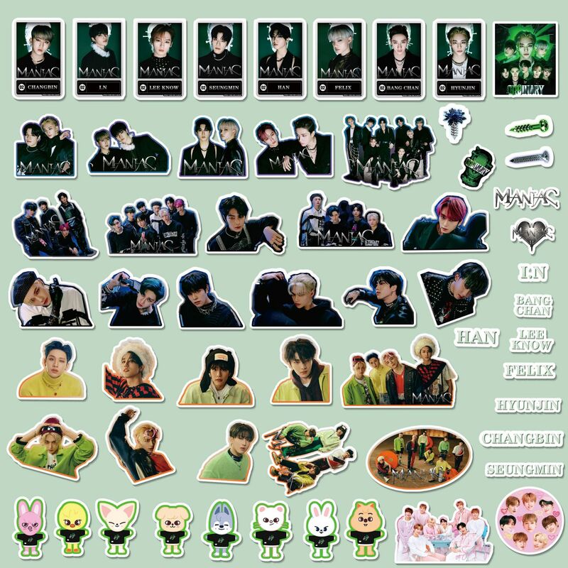 95 قطعة الضالة الاطفال اليد حساب ملصقات Kpop ملصقات جدار ديكور الداخلية للمنزل الضالة الاطفال لا سهلة فيليكس Hyujin شخصية Stic