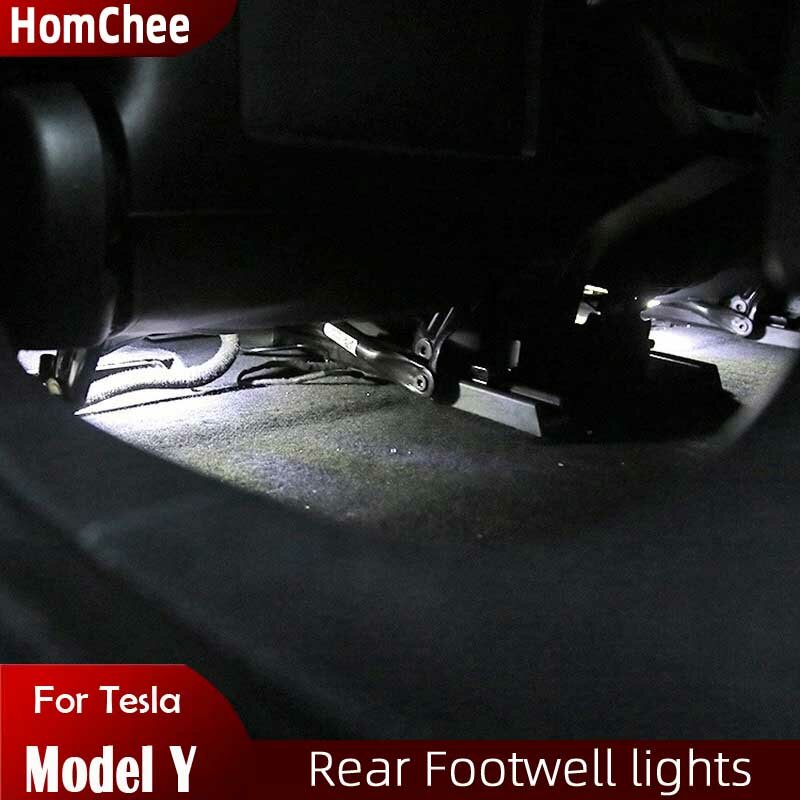 HomChee أضواء السيارات الداخلية ل تسلا نموذج Y سهلة التوصيل LED الإضاءة الداخلية ترقية تحت مقعد LED تسلا footwell أضواء