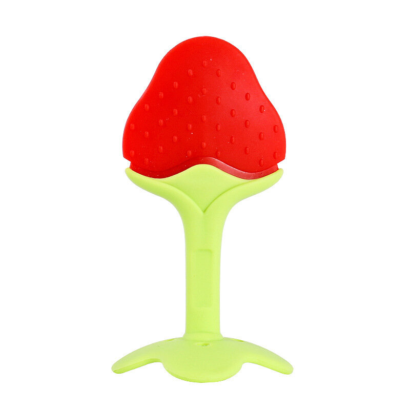 Fruit Strawberry Peach Orange Style Baby Teether Good Grade Infant Teething Toy Molar Stick for Toddler Children Kids Teethers