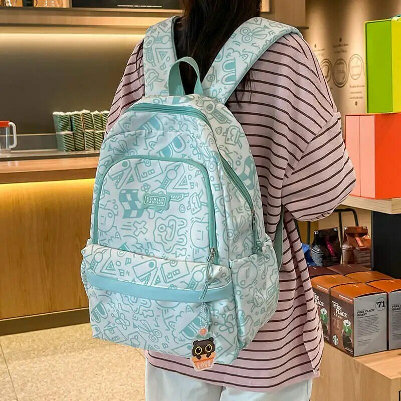 جديد عادية نايلون حقائب مقاومة للماء للنساء حقيبة المدرسة للمراهقين الفتيات السفر حقيبة الظهر Mochilas الإناث Bookbag