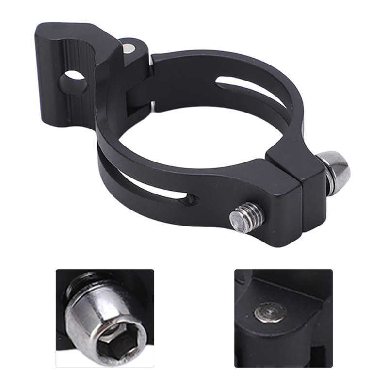 Bike Front Derailleur Ring Front Derailleur Adapter Aluminum Braze on Type Into Clamp Corrosion Resistant for Road Bicycle