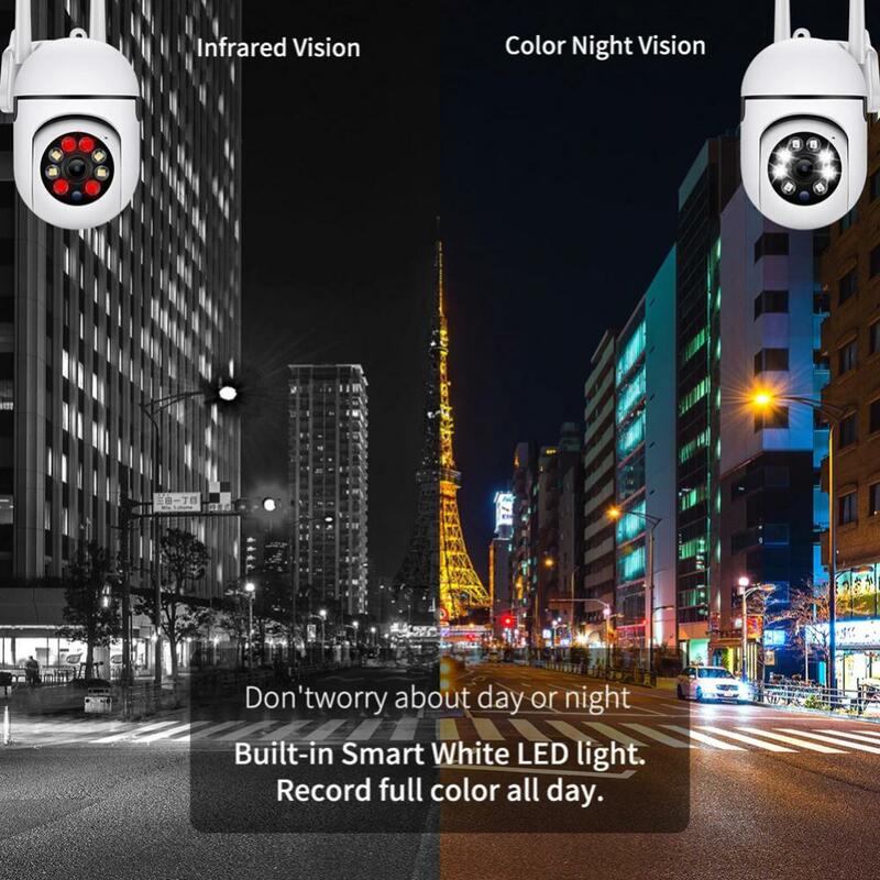 واي فاي كاميرا IP في الهواء الطلق 4X التكبير الرقمي الأشعة تحت الحمراء عالية الوضوح للرؤية الليلية كاميرا لاسلكية الأمن اتجاهين المكالمات الصوتية كاميرا