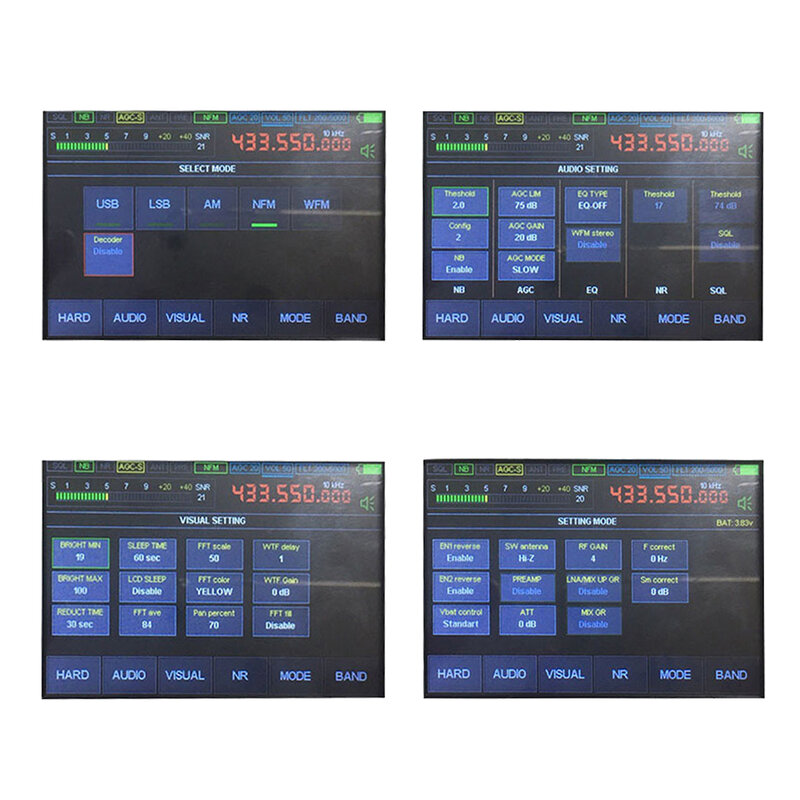 50 كيلو هرتز-2 جيجا هرتز الملكيت DSP SDR راديو استقبال AM NFM LBS WFM(CW MIN SNR) Malahit 3.5 بوصة اللمس LCD + هوائي + كابل شحن