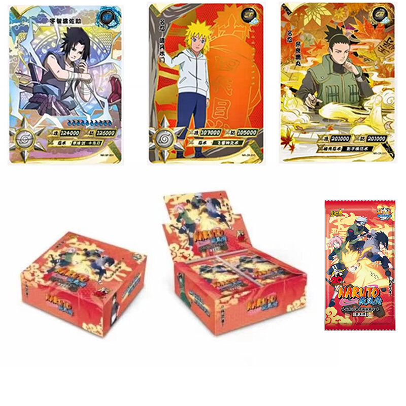 1 صندوق ناروتو جمع بطاقات Kayou مجموعة كاملة Uzumaki Uchiha أنيمي اللعب لعبة كارتاس هدية الكريسماس #5