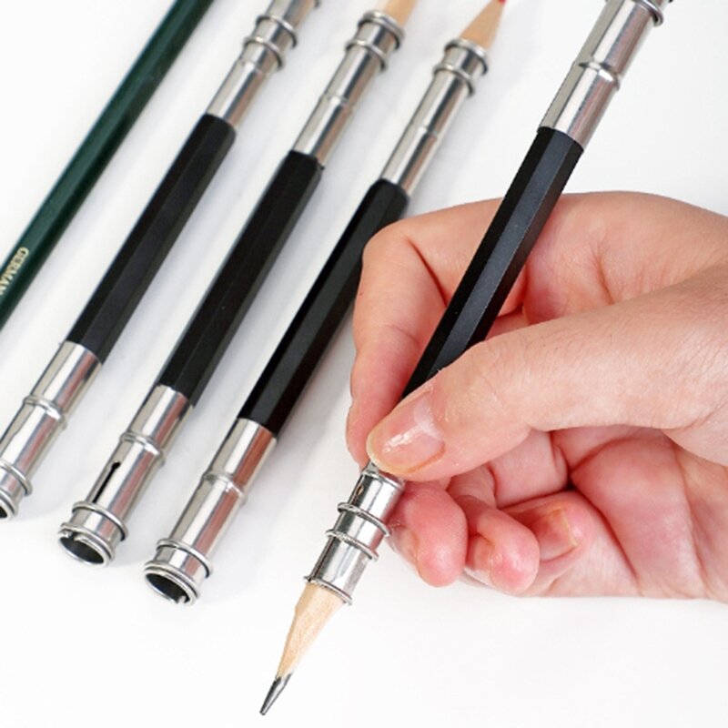10 قطعة قلم رصاص موسع حامل قابل للتعديل قلم رصاص مطيل أداة اقتران جهاز للمدرسة الفن الكتابة
