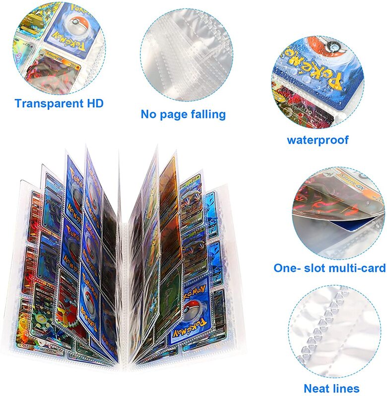 2022 كارتون 9 جيب 540 بطاقة بوكيمون كتاب البوم أنيمي خريطة لعبة بوكيمون بطاقات جمع بطاقات في topToys هدية للأطفال