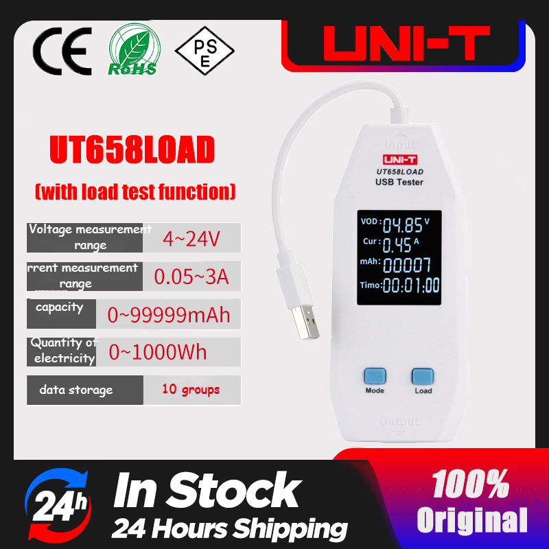 UNI-T ut658charge نوع منفذ الناتج الجهد USB تستر قدرة الطاقة الحالية الدائرة الكهربائية المقاومة الحمل الإلكترونية