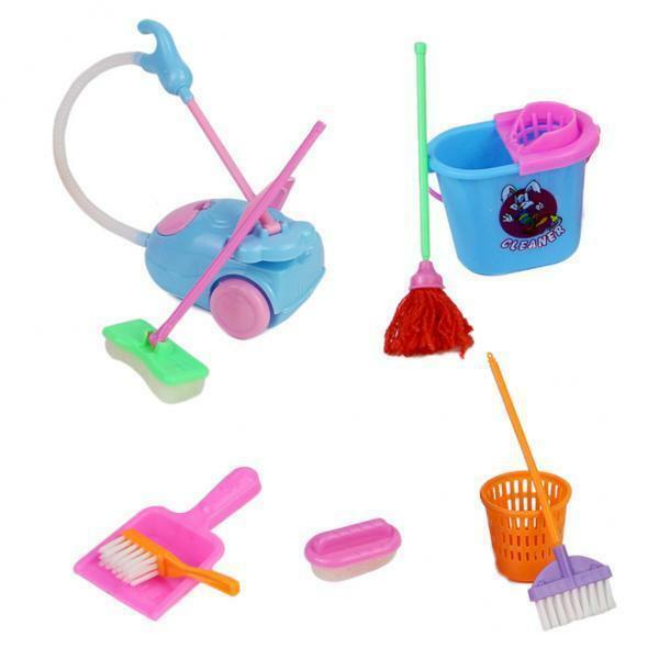 4X التظاهر اللعب تنظيف أداة مجموعة صغيرة لطيف طفل تنظيف أدوات المنزل لعبة