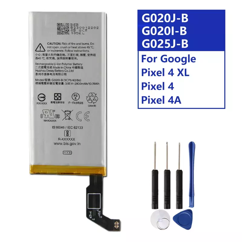 الأصلي استبدال البطارية لجوجل بكسل 4 XL Pixel4 XL G020J-B جوجل Pixel4 بكسل 4 G020I-B بكسل 4A 4G G025J-B حقيقية