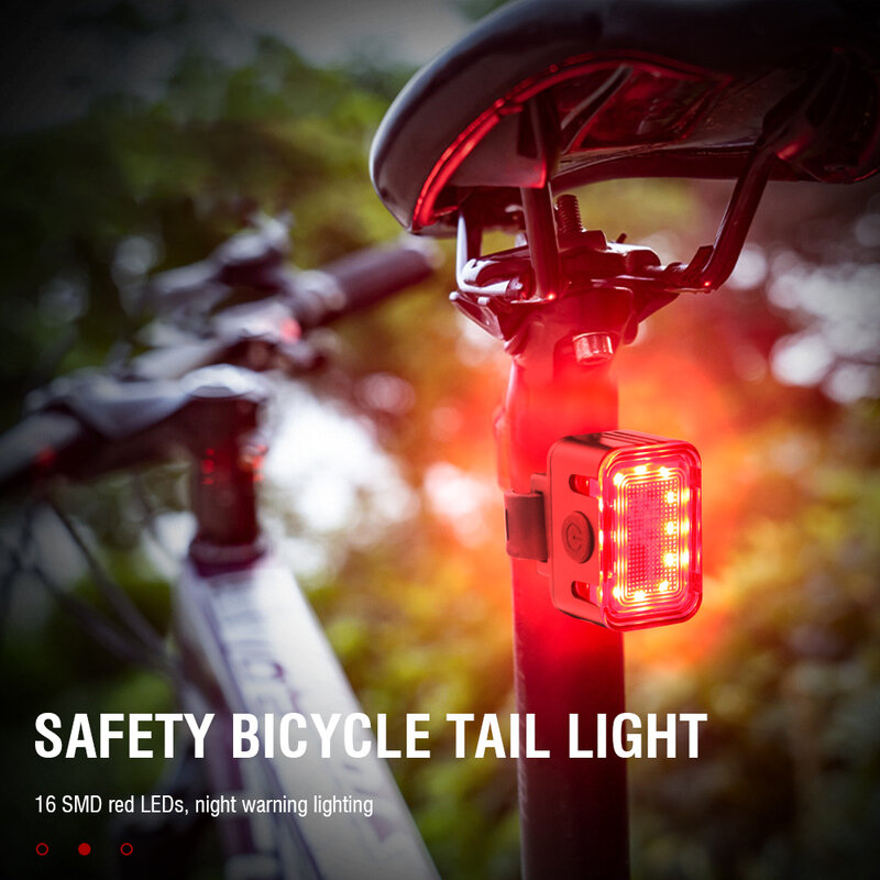 BORUiT دراجة الجبهة الخلفية ضوء مجموعة TYPE-C قابلة للشحن LED الدراجة العلوي مصباح الجبلية مقاوم للماء الضوء الخلفي الدراجات فانوس