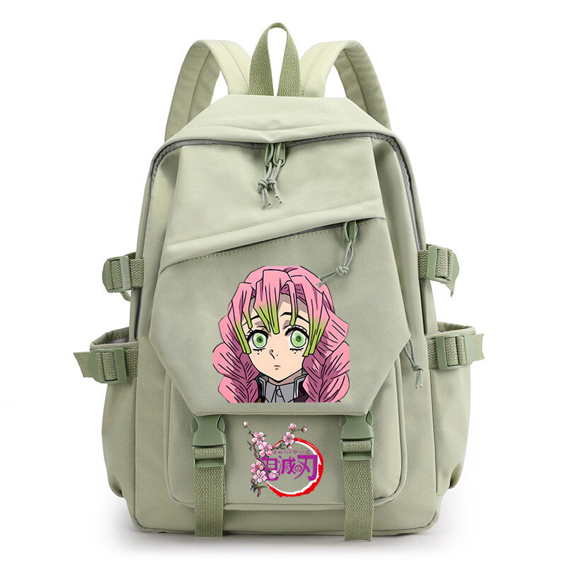 Demon Slayer Anime Shoulders Bags Sweet Kanroji Mitsuri Backpack Student Large Capacity School Bag Kimetsu No Yaiba Rucksack