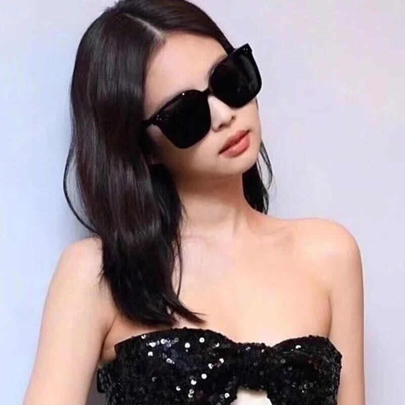 لطيف كوريا العلامة التجارية النظارات الشمسية لها لانج سولو تامبو باباس لو كريلا مربع خلات الاستقطاب UV400 النظارات الشمسية النساء الرجال
