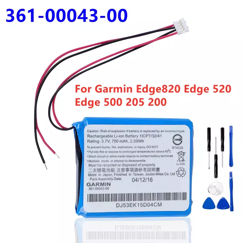 بطارية بديلة أصلية لـ Garmin Edge820 Edge 520 Plus Edge 500 205 200 Edge 820 520 حاسوب تحديد المواقع للدراجة 361-00043-00
