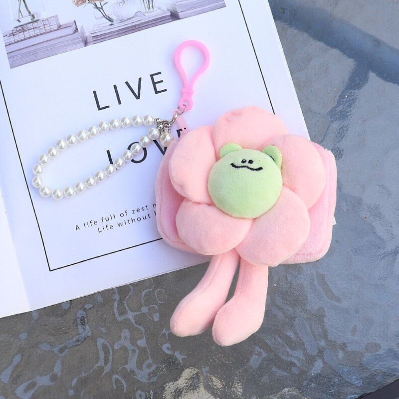Kawaii Anime Chick Frog Rabbit Bear Flower Small Animal Series Kids Toys Plush Pocket Wallet High Face Value Birthday Present
