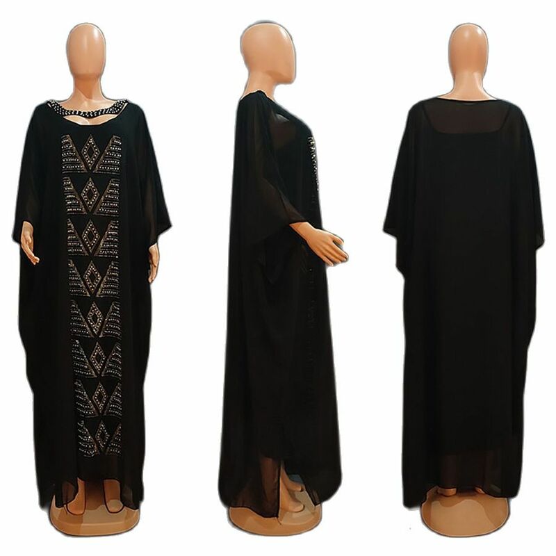 جديد الأفريقي المرأة Dashiki موضة عباية أنيق KWA رداء الساخن الحفر حجم الحرة فضفاض فستان طويل