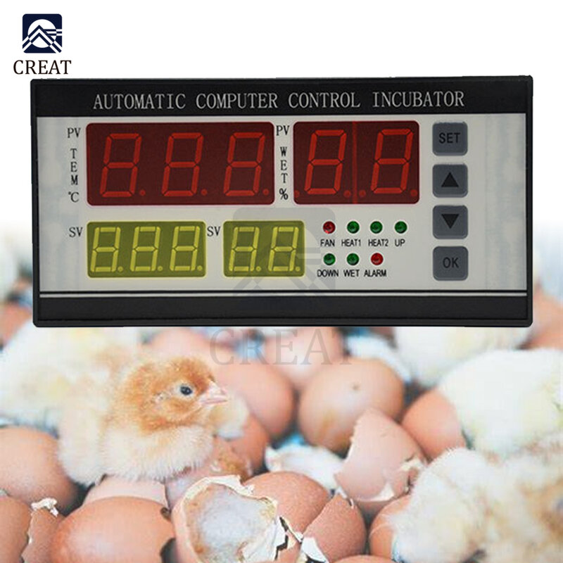 XM-18 تحكم البيض حاضنة أوتوماتيكي متعدد الوظائف التحكم في درجة الحرارة الرطوبة حاضنة الملحقات حاضنة تحكم