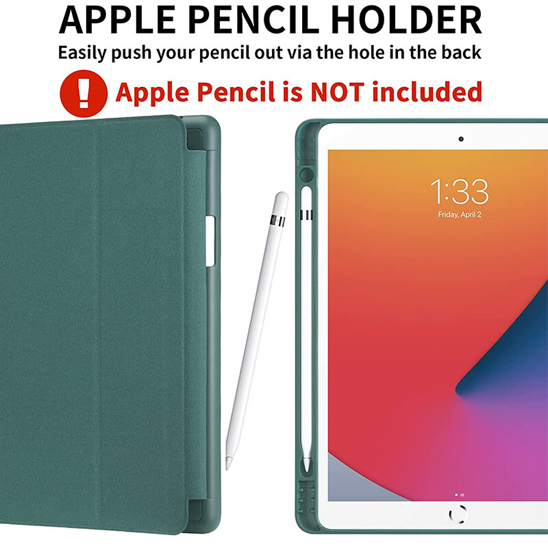 Funda جديد باد الهواء 5th/4th الجيل 10.9 بوصة باد 10 مع حامل القلم الرصاص النوم ويك حافظة لجهاز iPad Pro11 باد 10.2 9th باد 9.7