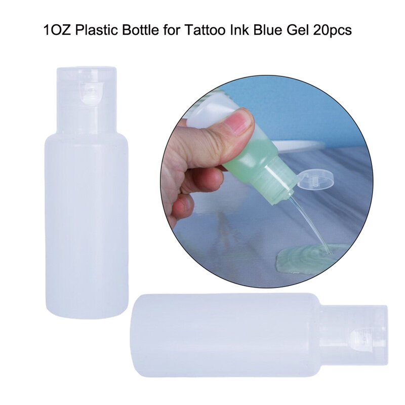 جديد 1 أوقية. زجاجة بلاستيكية لمستلزمات الحبر الوشم هلام الأزرق الأصلي