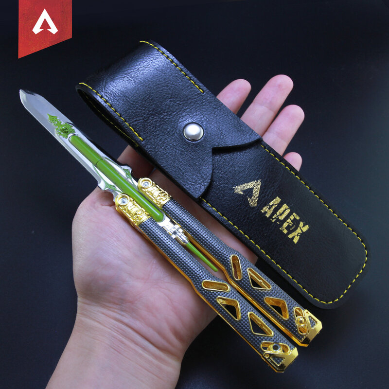 Apex Legends Octane Apex الإرث 21/25 سنتيمتر لعبة معدنيّة ديكور فراشة سكين سلاح نموذج الحرف المعدنية هدية مزخرفة