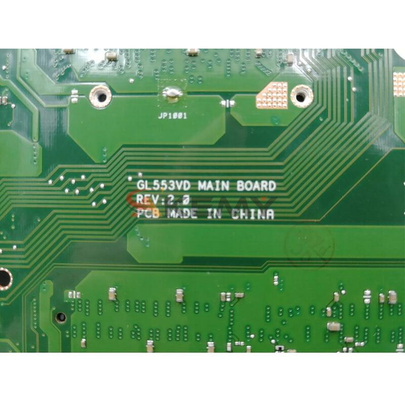 GL553VW اللوحة الأم لأجهزة الكمبيوتر المحمول Asus ROG GL553VW اللوحة الرئيسية الأصلية GL553V ZX53V اللوحة الأم I5-6300HQ I7-6700HQ GTX960M