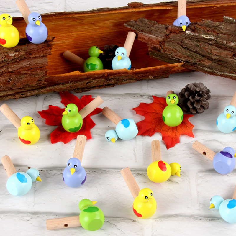 15 قطعة صفارات الطيور الخشبية الإبداعية رائعتين الطيور صافرة مضحك صافرة خشبية للطفل الطفل #2