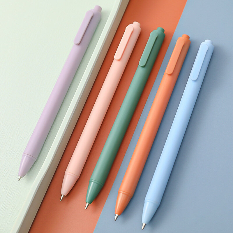 بسيطة معكرون لون الصحافة القلم الطلاب اختبار رصاصة قلم محايد اللون لتعلم مكتب الصحافة أسود دوارة حبر الكرة من ركلة جزاء