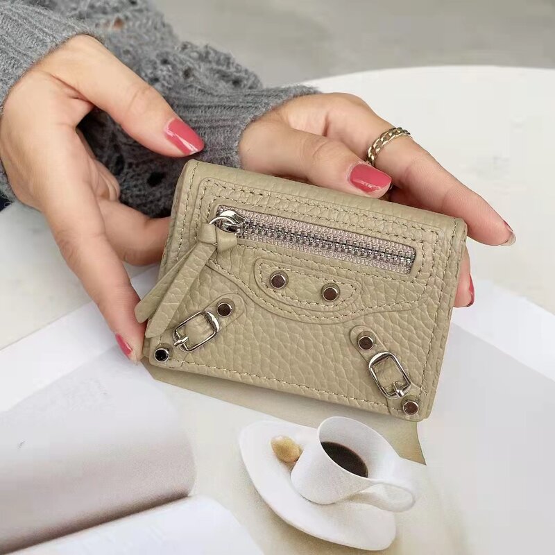 محفظة فاخرة قصيرة 100% محفظة جلدية المحفظة موضة محفظة صغيرة مشبك تصميم المحفظة المحفظة