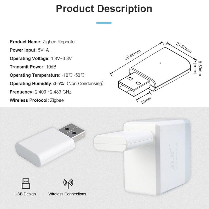 جهاز تويا زيجبي 3.0 ممدد إشارة USB للحياة الذكية زيجبي 2MQTT الأجهزة شبكة مساعد المنزل أتمتة ديكونز
