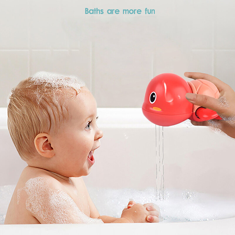 لطيف الكرتون الحيوان السلحفاة الكلاسيكية لعبة الماء الطفل الرضع السباحة السلاحف. تسليم عشوائي