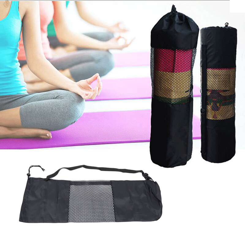 Convenience Black Yoga Backpack Yoga Mat Carrier Mesh Adjustable Strap Sport Tool Gym Bags Waterproof Backpack