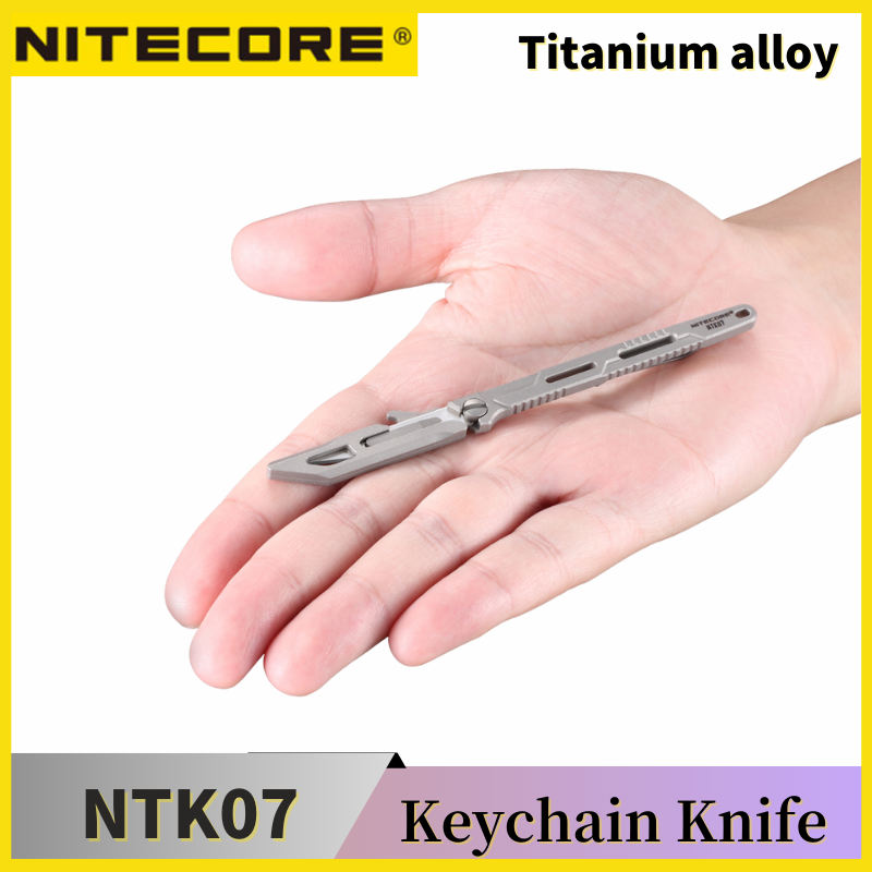 Nitecore NTK07 سبائك التيتانيوم سكين متكامل ، مصنوعة من سبائك التيتانيوم TC4 باستخدام تقنية التصنيع باستخدام الحاسب الآلي ، خفيفة الوزن وسهلة الحمل #1