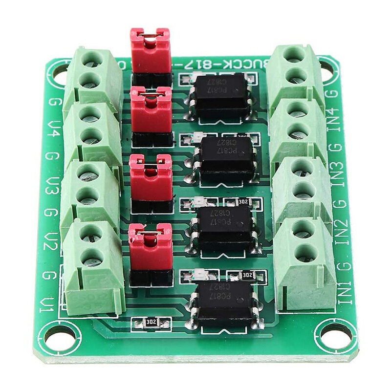 817 Optocoupler 4 Channel Voltage Isolation Board Voltage Control Switching Driver Module Optical Isolation Module