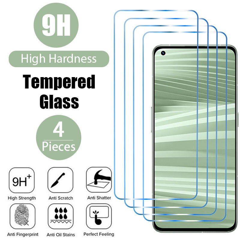 4 قطعة الزجاج المقسى ل Realme GT 2 برو 8 7 9 الموالية 8i 9i واقي للشاشة ل Realme GT Neo 2 3 2T Q3S Q3 C21Y C25S C25Y الزجاج #1