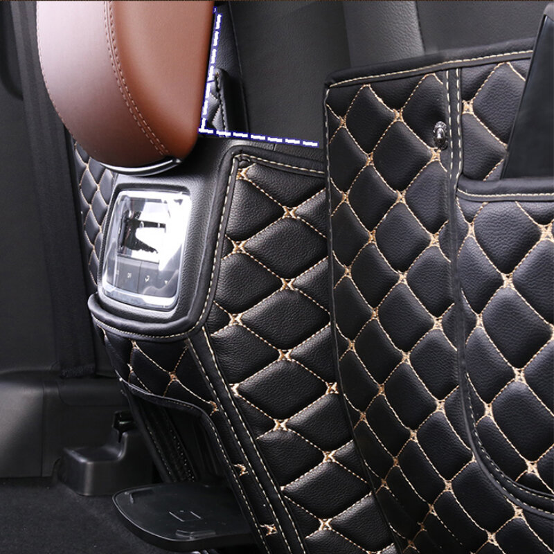 تصفيف السيارة 3 قطعة جلد ل Trumpchi GS8 2018-2022 مقعد السيارة الخلفي مكافحة ركلة غطاء مراتب مضاد للماء عالي الجودة غطاء الديكور الداخلي #3