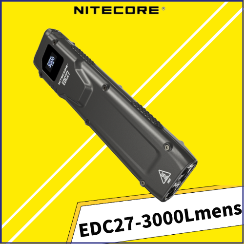 NITECORE EDC27 قابلة للشحن التكتيكية مصباح يدوي 3000 لومينز مع OLED في الوقت الحقيقي عرض المدمج في بطارية مصباح تروش