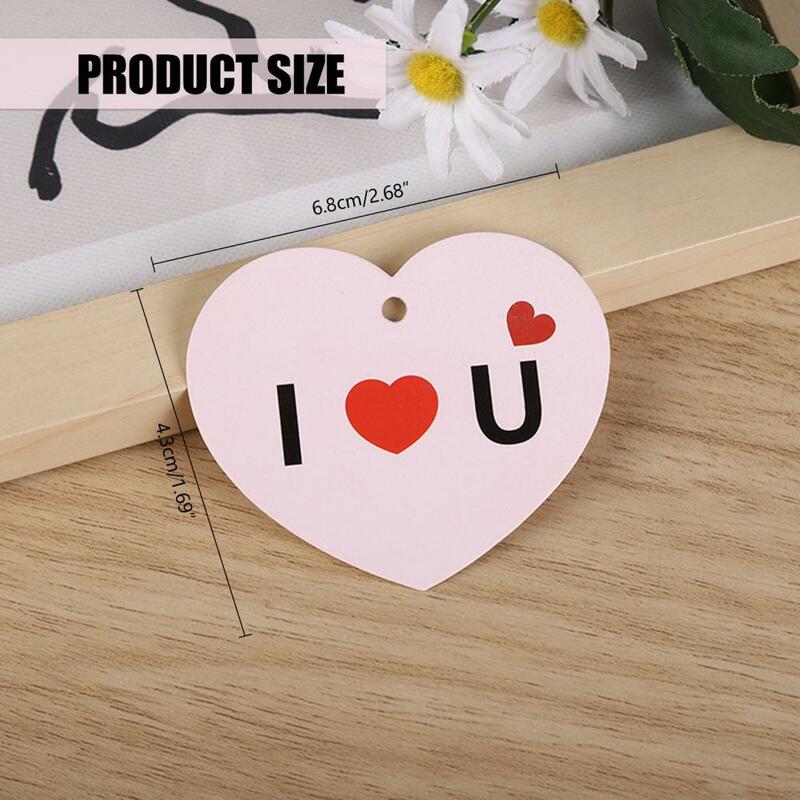 60Pcs Popular No Deformation Eco-Friendly Classic Heart Shape Paper Gift Labels for Wedding Anniversary DIY Crafts