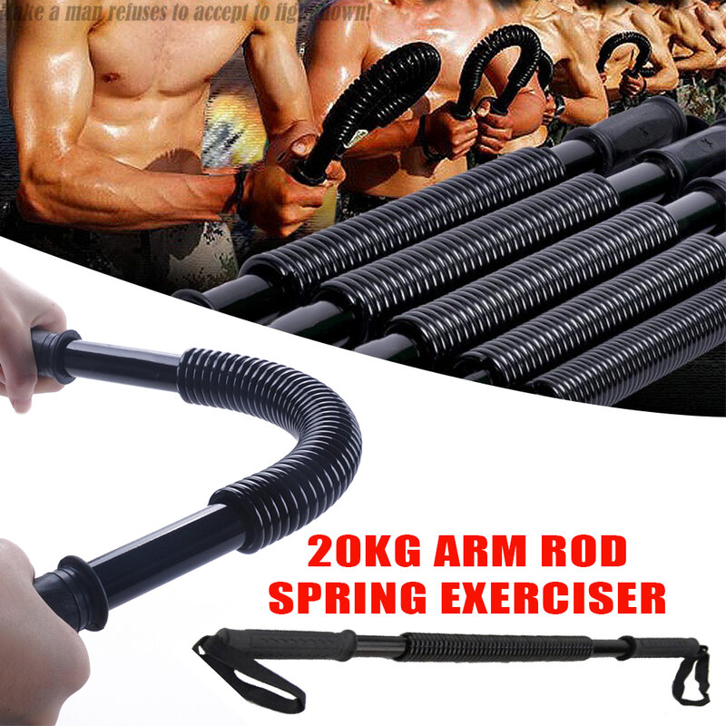20KG Arm Training Gym Spring Steel Exerciser Power Wrist Hand Gripper Strengths Fitness Equipment Chest Expansion Device