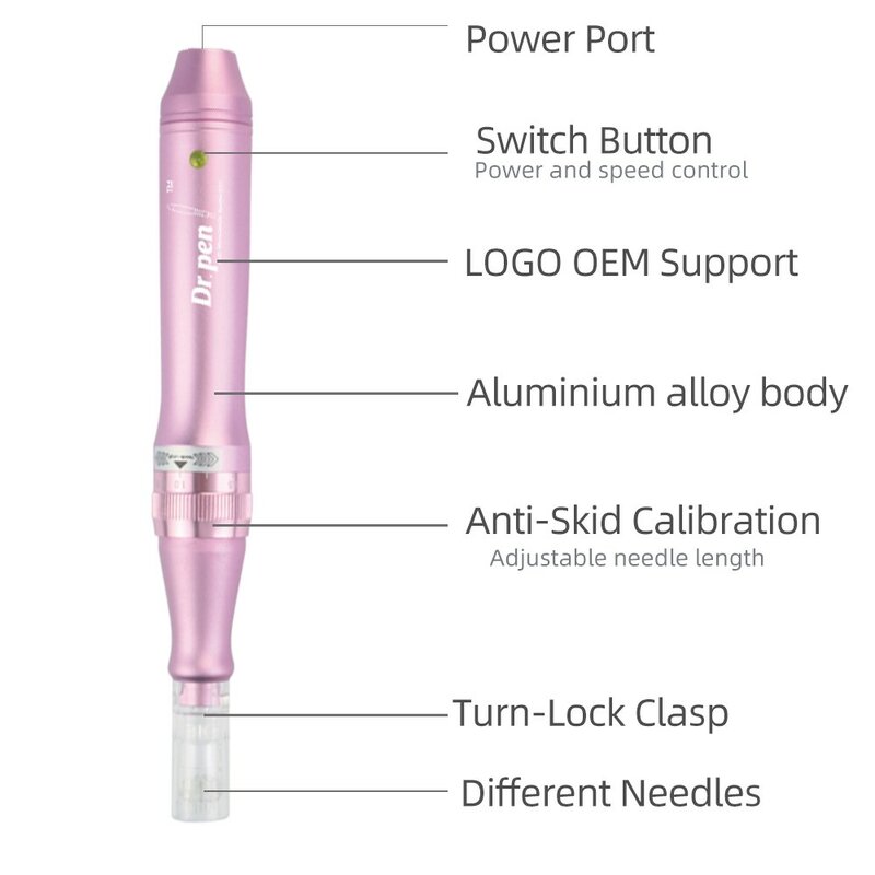Dr. Pen Ultima M7 مع 2 قطعة الإبر إبرة صغيرة للمعالجة آلة قلم ديرما ميكرونيدل العلاج خراطيش ميزوثيرابي أدوات العناية بالبشرة