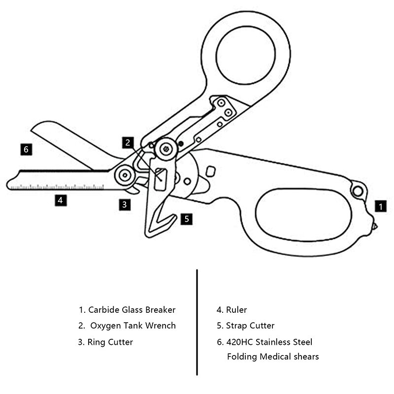 متعددة الوظائف مقص رابتورس الإسعافات الأولية خبير التكتيكية للطي مقص أدوات إنقاذ في الهواء الطلق مزيج